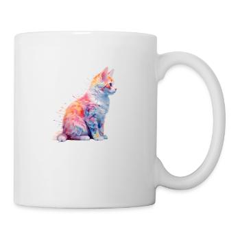 Couleur douce Sprinkles Cat Splash Shirt Design - Mug blanc - blanc - Droite