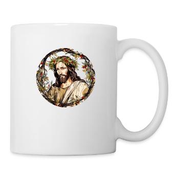 Jesus Christus Zeichnung - Tasse - Weiß - Rechts