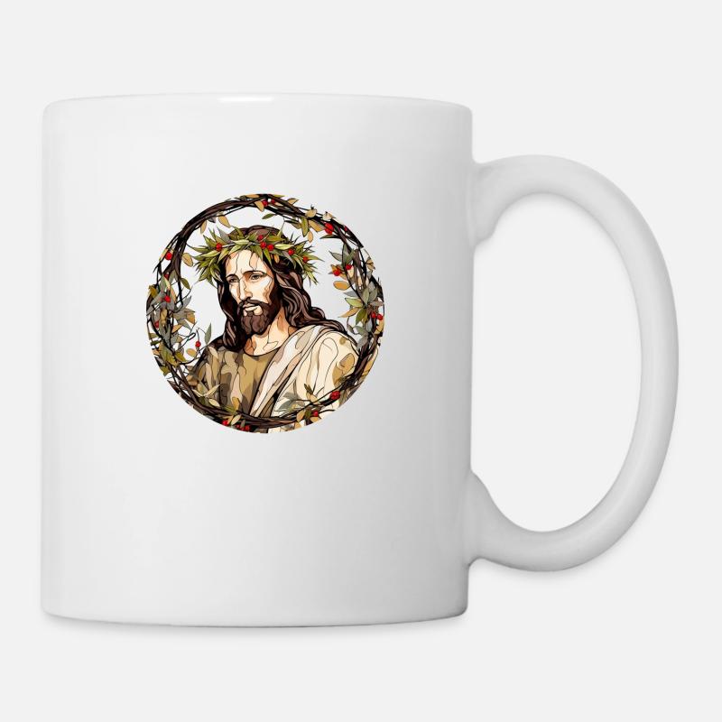 Dessin de Jésus-Christ - Mug blanc - blanc