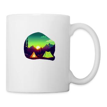 Camping Gift Caravan Camp Camping Camper Camping-car - Mug blanc - blanc - Droite