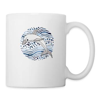 Delfin - Tasse - Weiß - Rechts