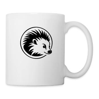 Igel Wald Stachelig Tier - Tasse - Weiß - Rechts