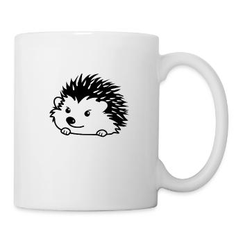 Igel Wald Stachelig Tier - Tasse - Weiß - Rechts