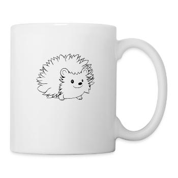Igel Wald Stachelig Tier - Tasse - Weiß - Rechts