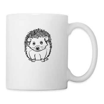 Igel Wald Stachelig Tier - Tasse - Weiß - Rechts