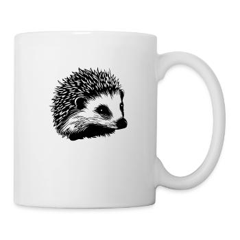 Igel Wald Stachelig Tier - Tasse - Weiß - Rechts