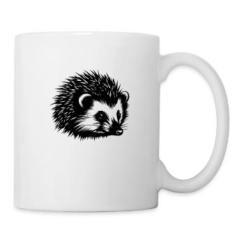 Igel Wald Stachelig Tier - Tasse - Weiß - Rechts