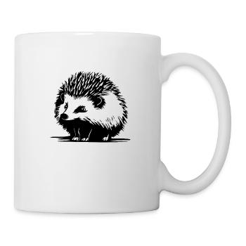 Igel Wald Stachelig Tier - Tasse - Weiß - Rechts