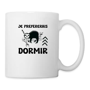 je préférerais dormir - Mug blanc - blanc - Droite