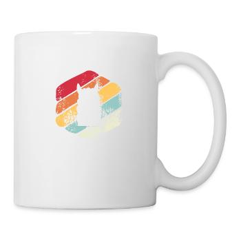 Vintage-Geschenk Lama - Tasse - Weiß - Rechts