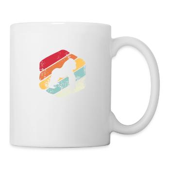 Gorilla Geschenk Vintage - Tasse - Weiß - Rechts