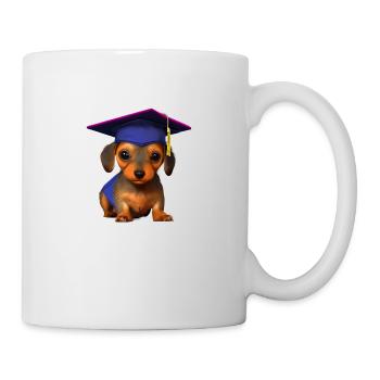 Bachelor Dachshund School Leaving Certificate Studies Dogs - Mug - white - Right