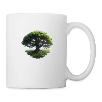 Lebensbaum Baum des Lebens Yoga Meditation - Tasse - Weiß - Rechts