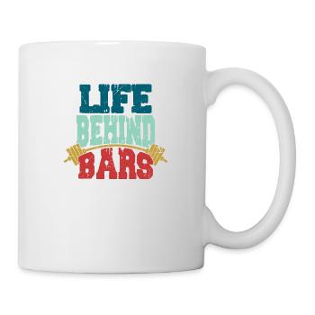 Life Behind Bars Workout Training Weight Lifting - Mug - white - Right