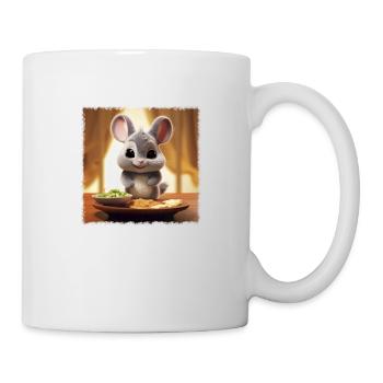 Chinchilla affamé jeune - Mug blanc - blanc - Droite