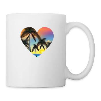 Sommerurlaub Insel Palmen Strand Sonne Palme - Tasse - Weiß - Rechts