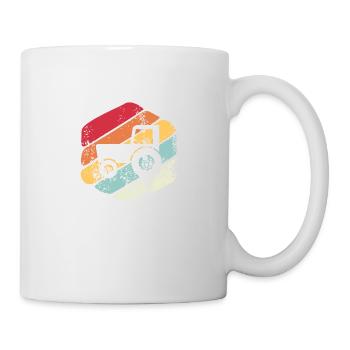 Vintage Geschenktraktor - Tasse - Weiß - Rechts