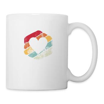 Cœur cadeau Vintage - Mug blanc - blanc - Droite