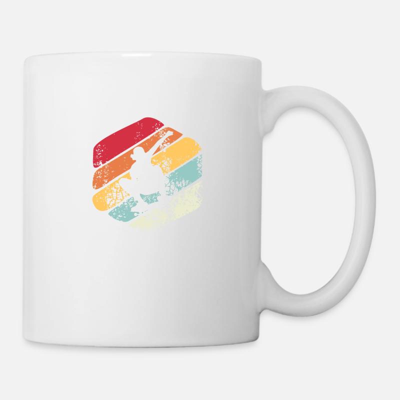 Skateboard cadeau Vintage - Mug blanc - blanc