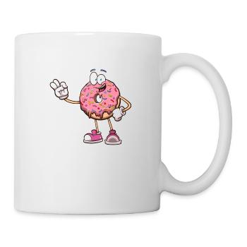 Personnage de beignet mignon - Mug blanc - blanc - Droite