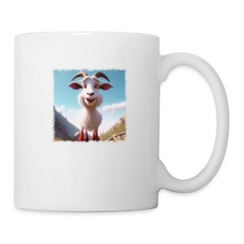 Chèvre heureuse - Mug blanc - blanc - Droite