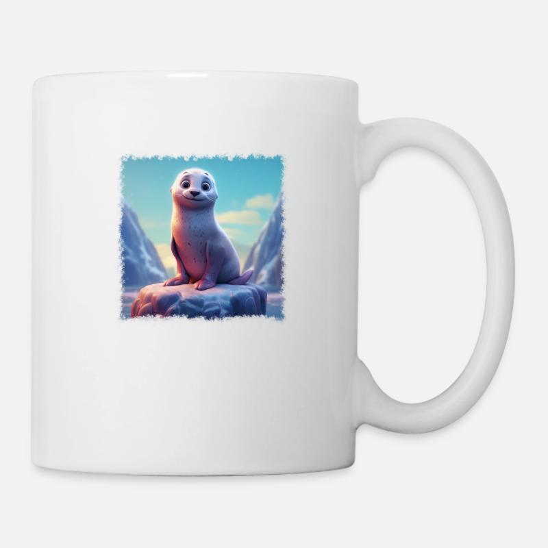 Sceau heureux - Mug blanc - blanc