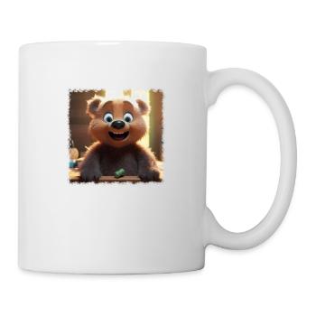 Petit ours heureux - Mug blanc - blanc - Droite