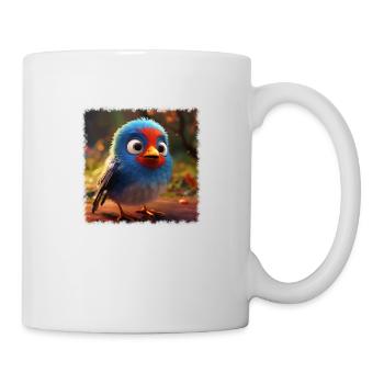 Kleiner süßer Vogel - Tasse - Weiß - Rechts