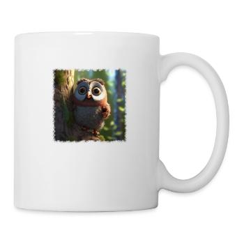Cute owl - Mug - white - Right