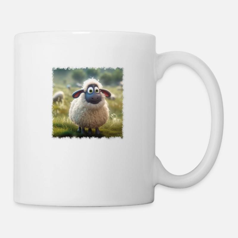 Kleines Schaf - Tasse - Weiß