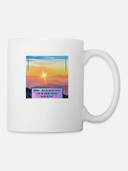 Du darfst anders sein - Tasse - Weiß