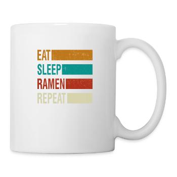 Manger des ramen de sommeil répéter - Mug blanc - blanc - Droite