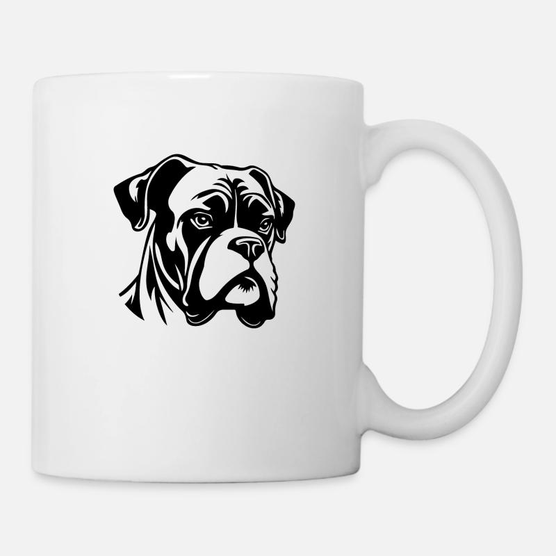 Races de chiens boxers - Mug blanc - blanc