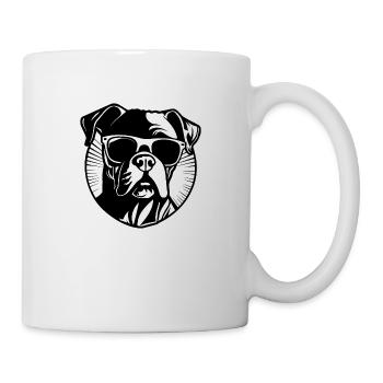Races de chiens boxers - Mug blanc - blanc - Droite