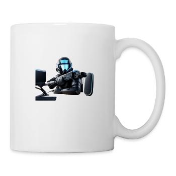 Roboter Gamer - Tasse - Weiß - Rechts