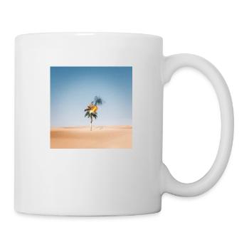 Brennende Palme bei glühender Hitze in der Wüste. - Tasse - Weiß - Rechts