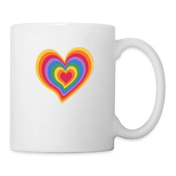 Rainbow Heart - Mug - white - Right