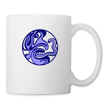 Free time. The mischievous grin of the digits - Mug - white - Right