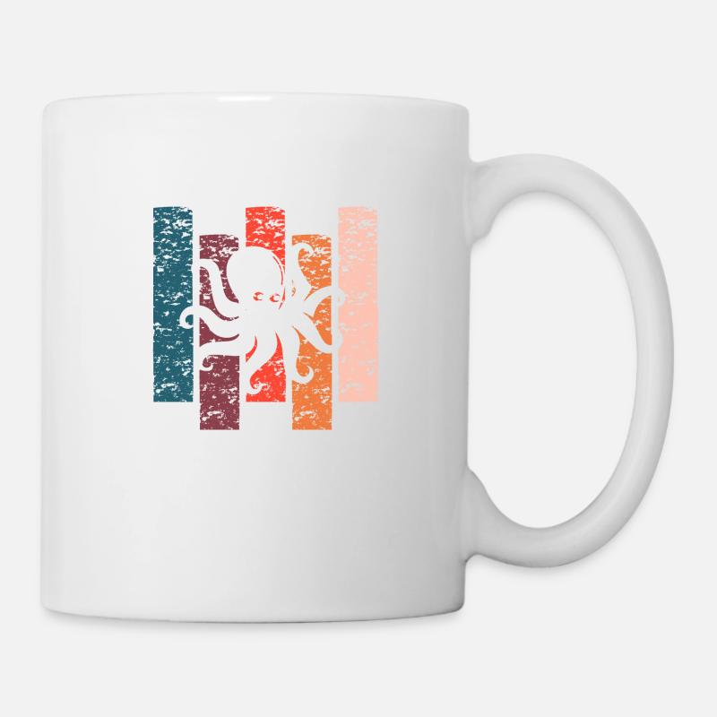 Octopus cadeau Vintage - Mug blanc - blanc