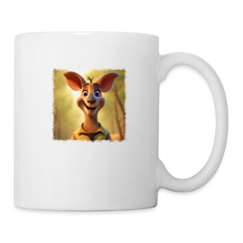 Kangourou fou - Mug blanc - blanc - Droite