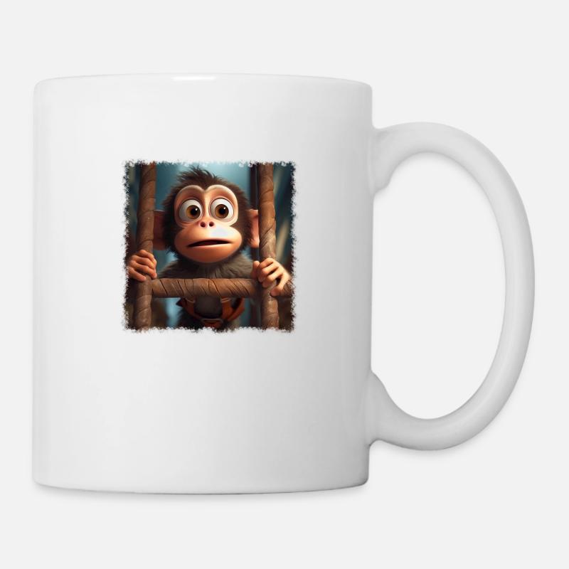 Singe mignon - Mug blanc - blanc