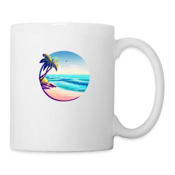 Sommerurlaub Strand Palmen Insel Sonne Palme - Tasse - Weiß - Rechts