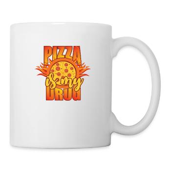 Pizza is my drug - Tasse - Weiß - Rechts