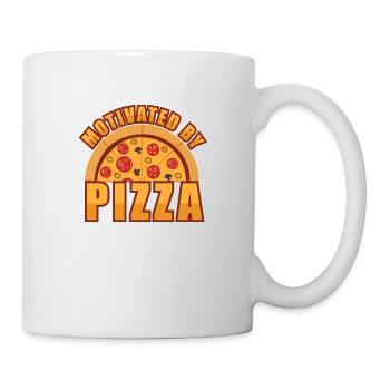 Motivé par la pizza - Mug blanc - blanc - Droite