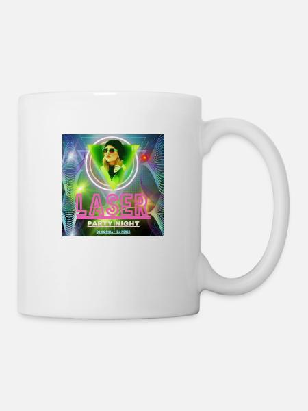 Laser Party Night - Tasse - Weiß
