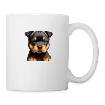 Rottweiler chiot chien Rottweiler chiot chiens - Mug blanc - blanc - Droite