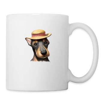 Doberman Doberman chiot chien Doberman dresseur - Mug blanc - blanc - Droite