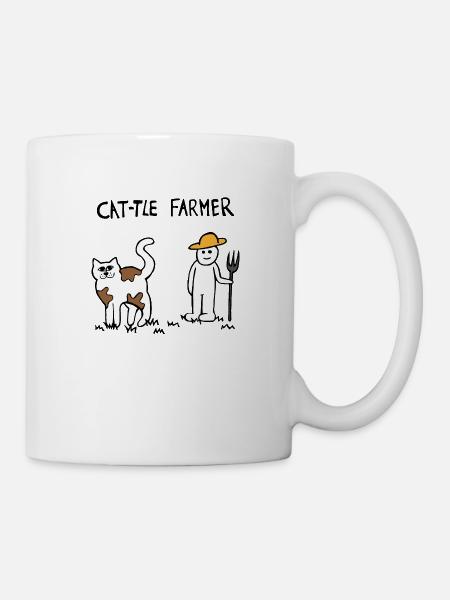 Cattle Cat Farmer - Mug - white