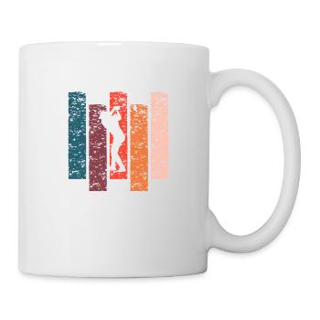 Golf-Geschenk Vintage - Tasse - Weiß - Rechts
