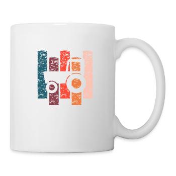 Vintage Geschenktraktor - Tasse - Weiß - Rechts